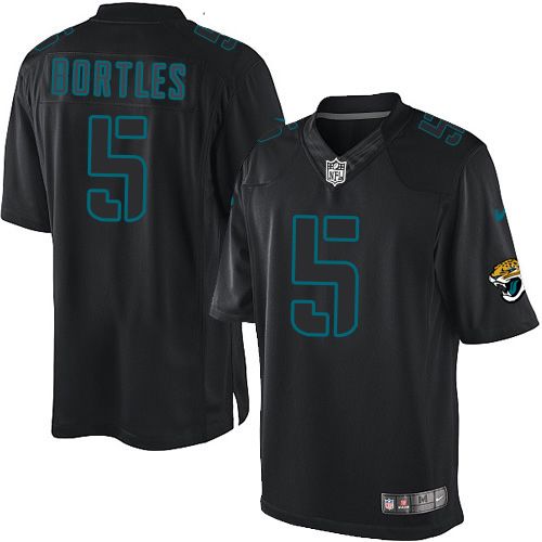 Men's Elite Blake Bortles Nike Jersey Black - #5 Impact NFL Jacksonville Jaguars